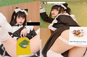 Gia Hân Cosplay Maid yang Bikin Nafsu Banget